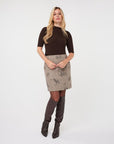 ESQUALO SHORT SLEEVE SWEATER W/SEAM DETAIL