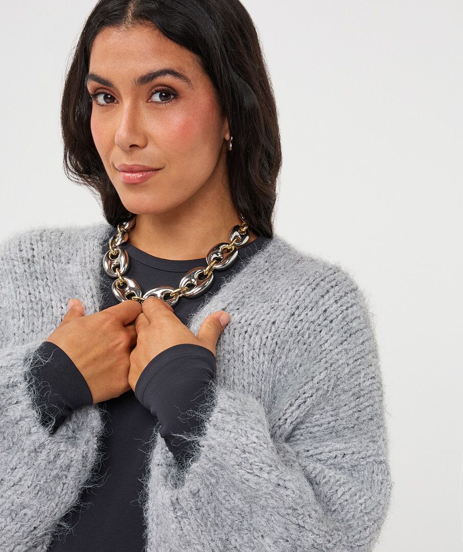 ESQUALO CARDIGAN W/BALLOON SLV