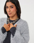 ESQUALO CARDIGAN W/BALLOON SLV