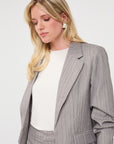 ESQUALO 3/4 SLV HERRINGBONE BLAZER