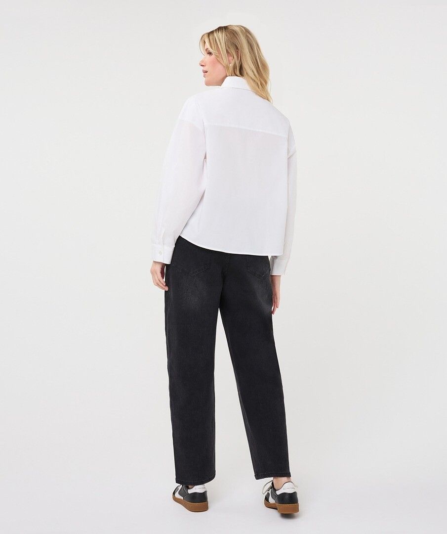 ESQUALO POPLIN BLOUSE W/OVERSIZED POCKET