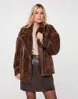 ESQUALO SHEARLING FAUX FUR JACKET