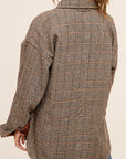 LAMIEL BROWN PLAID SHACKET