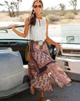 Embellished Round Buckle Belt: Brown / O/S