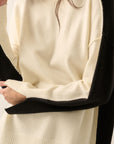 CREAM/BLACK SWEATER