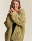 LUREXD FUZZY SWEATER CARDIGAN