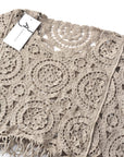 Crosa - Vintage Hollow Knit Batwing Sweater: Black / One Size