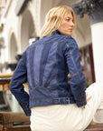 BLUE SUNSET LEATHER JACKET