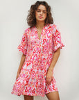 PINK MULTI SUNSEEKER DRESS