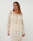 ESQUALO CROCHETED CARDIGAN