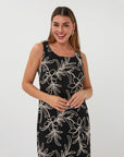 ESQUALO FLOWER EMBROIDERY DRESS