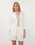 STRIPED LINEN BLAZER