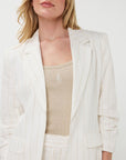 STRIPED LINEN BLAZER
