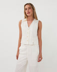 STRIPED LINEN VEST