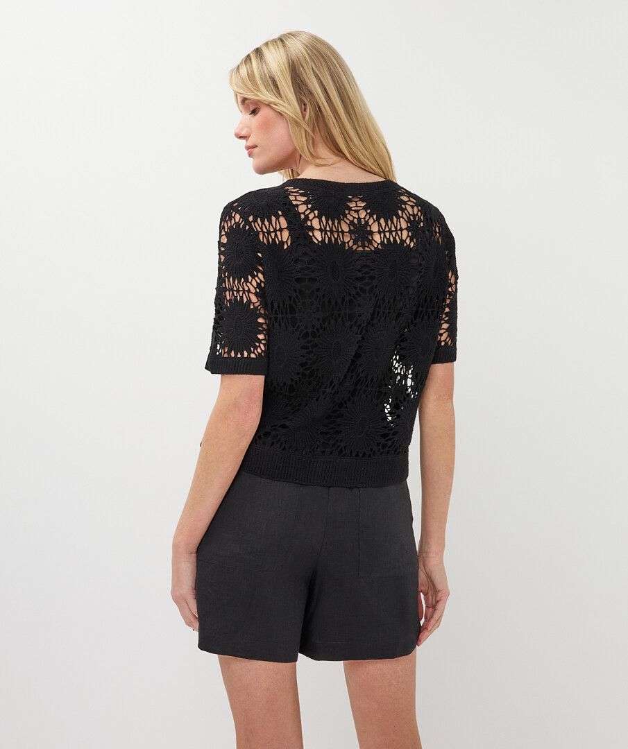 ESQUALO BLACK SHORT SLV CARDIGAN