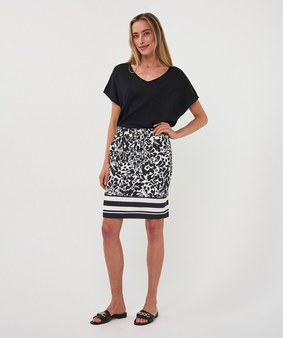 ESQUALO BLACK &amp; WHITE SKIRT