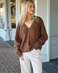 S&S SWEEPING WIND BUTTON FRONT CARDIGAN