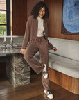 BROWN STRIPE MODAL TROUSERS