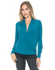 TEAL SURLICE LONGSLVE TOP