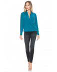 TEAL SURLICE LONGSLVE TOP