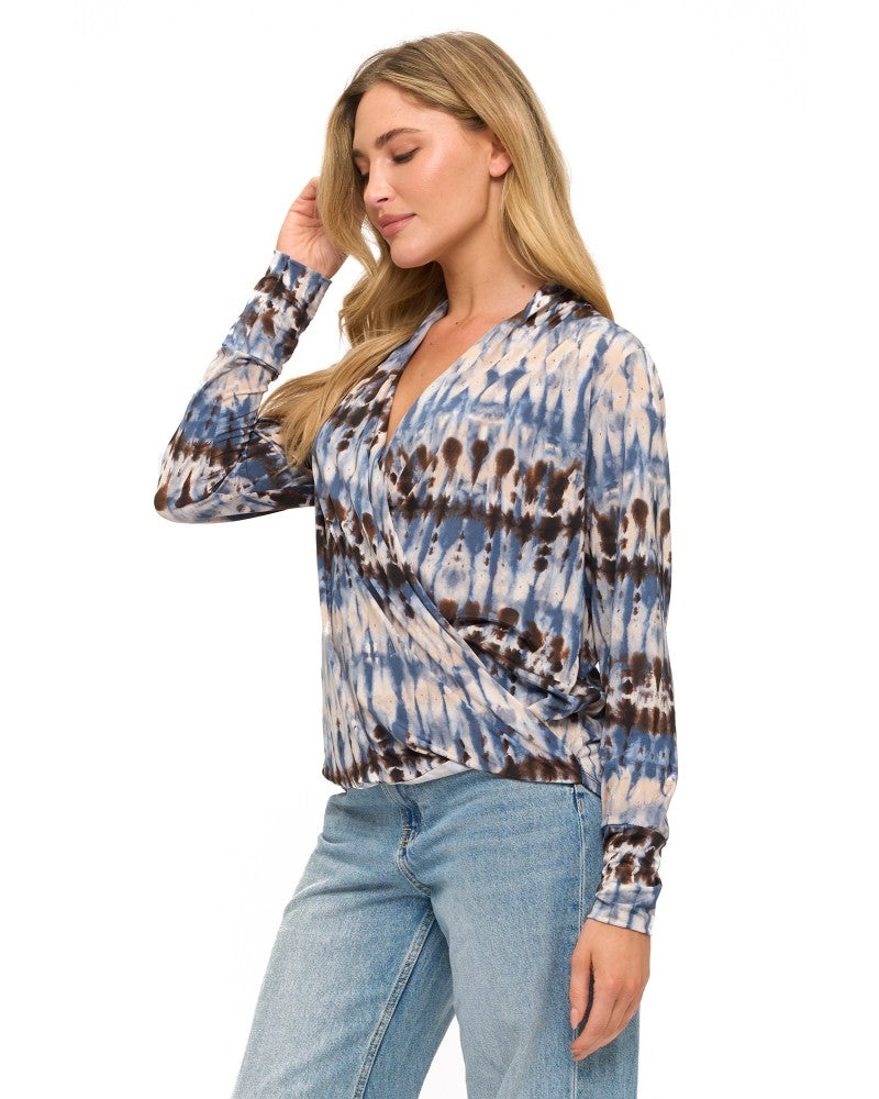 MULTI COLOR SURPLICE TOP