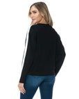 CONTRAST BLK/IVORY PULLOVER