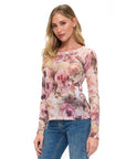FLORAL MESH TOP
