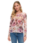 FLORAL MESH TOP