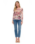 FLORAL MESH TOP