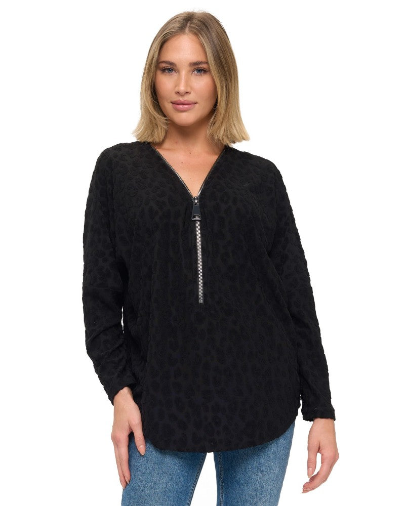 DOLMAN SLV ZIPPER TOP