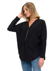 DOLMAN SLV ZIPPER TOP