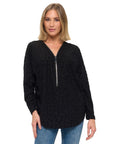 DOLMAN SLV ZIPPER TOP