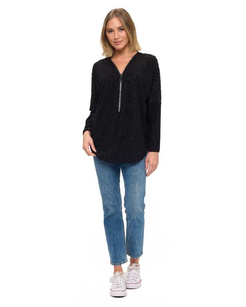 DOLMAN SLV ZIPPER TOP