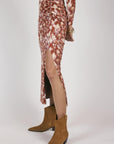 S&S TWILIGHT SIDE SHIRRED MAXI SKIRT