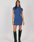 S&S PERSONAL GROWTH RIBBED MOCK NECK DRESS