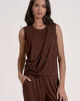 COCOA DRAPED TANK