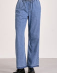DRAWSTRING DENIM PANTS