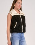 WHITE/BLK REVERSIBLE VEST