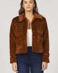 D+J AUTUMN BURNING WOOD FAUX FUR JACKET