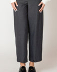 B+T CHARCOAL PIN STRIPE PANT