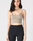TAUPE SEAMLESS BRA TOP