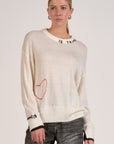 LIGHT WEIGHT SWEATER W/STITCHING DETAIL