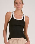 BLACK/WHITE CONTRAST TANK