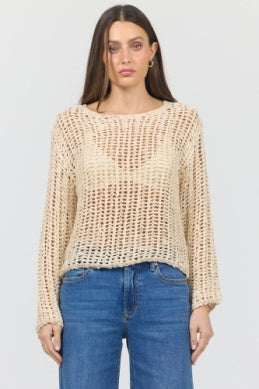 D+J LIGHT BEIGE KNIT SWEATER