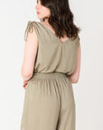 SAGE V-NECK TIE SHOULDER TOP