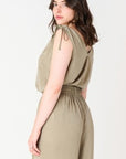 SAGE V-NECK TIE SHOULDER TOP