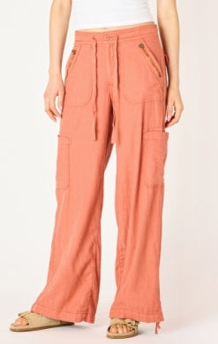 TERRACOTTA WIDELEG CARGO PANTS