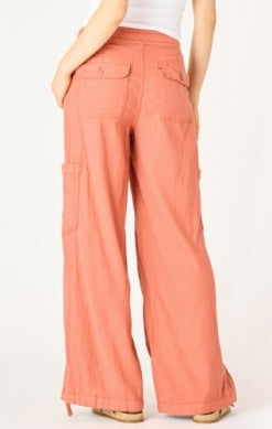 TERRACOTTA WIDELEG CARGO PANTS