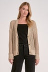 TAUPE BUTTON UP CARDIGAN