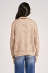 TAUPE HALF ZIP SWEATER